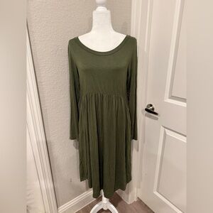 JODIFL Olive Long Sleeve Dress Women’s Sz Small